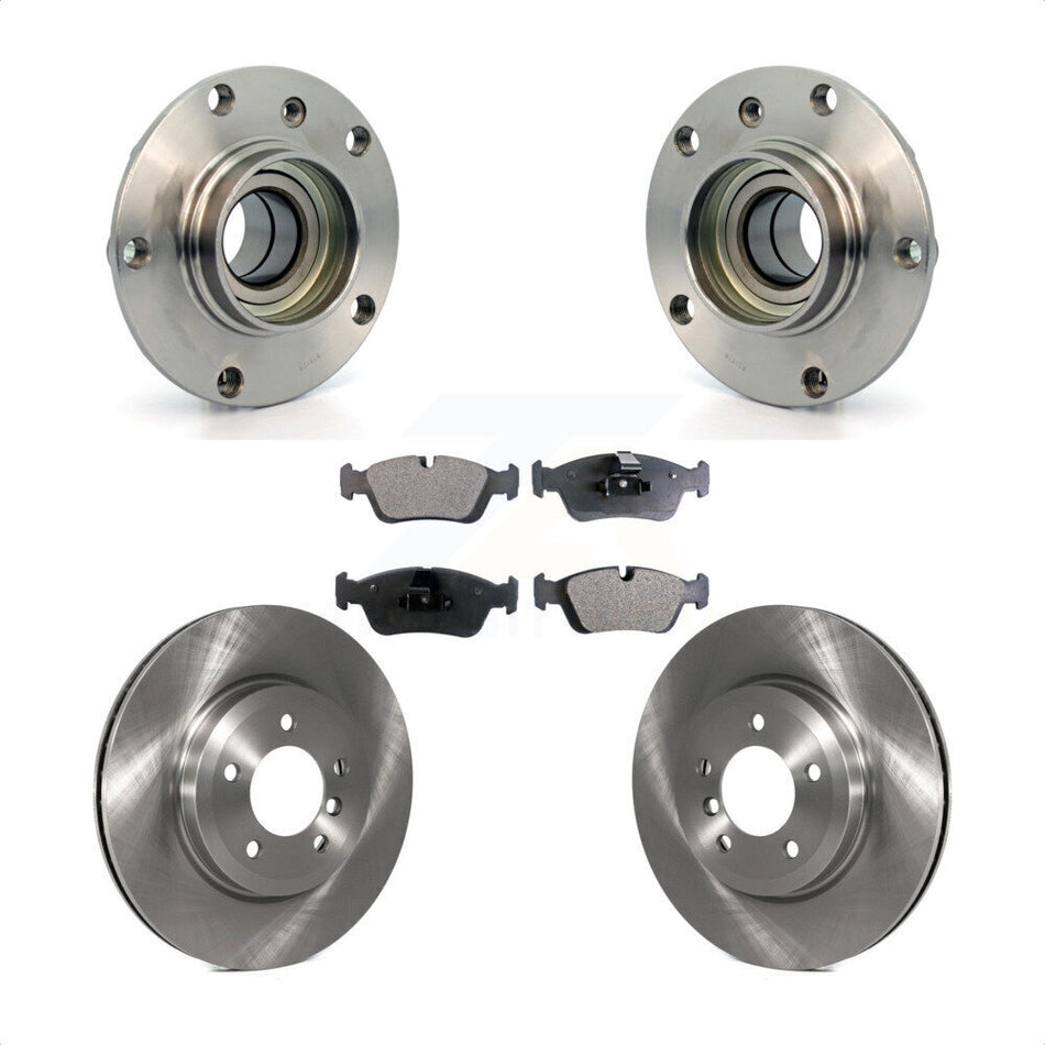 Front Hub Bearing Brake Rotor Pads Kit For 01-05 BMW 320i With 325mm Diameter KBB-127978