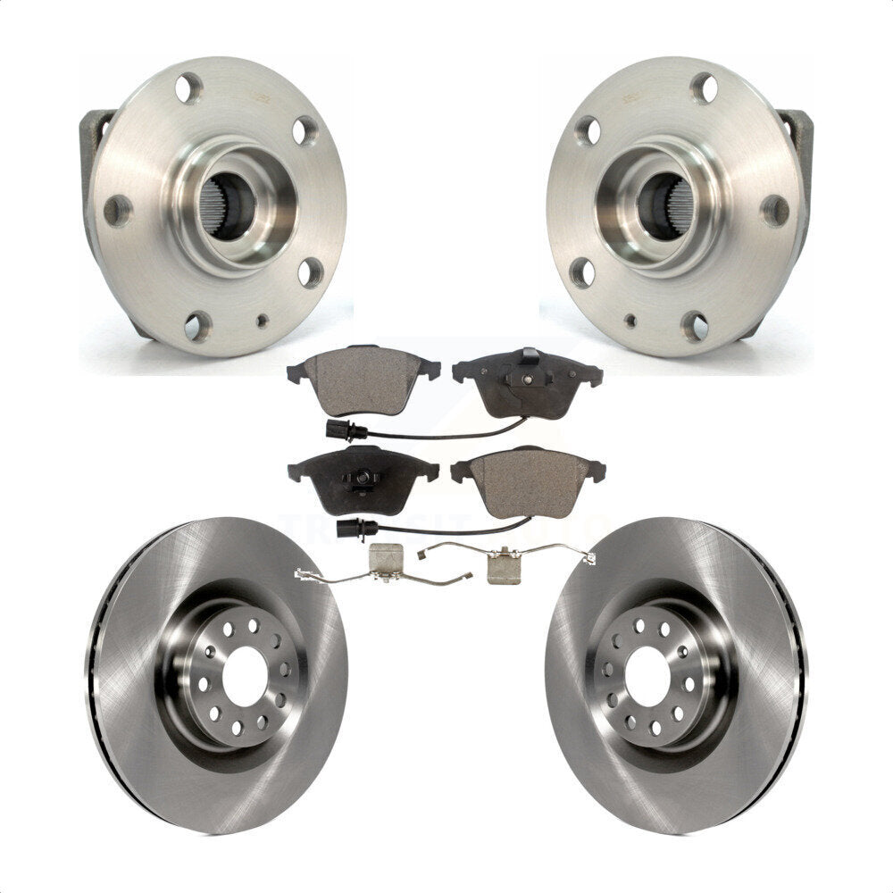 Front Hub Bearing Brake Rotor Pads Kit For Volkswagen R32 With 345mm Diameter KBB-127979
