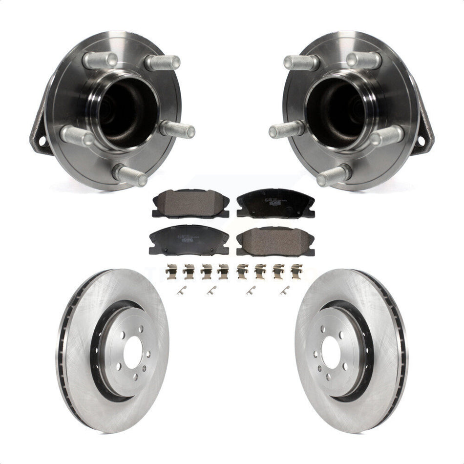 Front Hub Bearing Brake Rotor & Pad Kit For Dodge Charger With 370mm Diameter KBB-127980