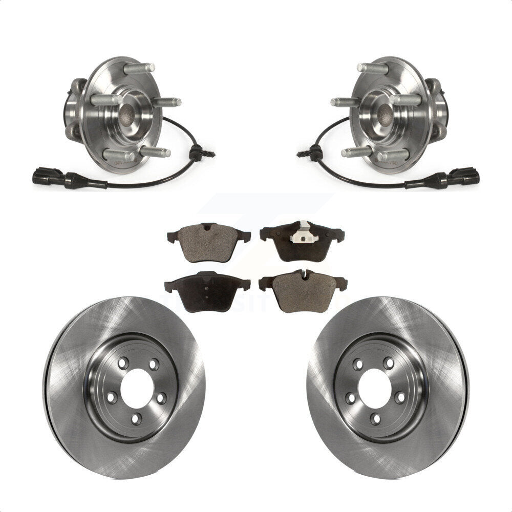 Front Hub Bearing Brake Rotor Pads Kit For 2010 Jaguar XF With 326mm Diameter KBB-127993