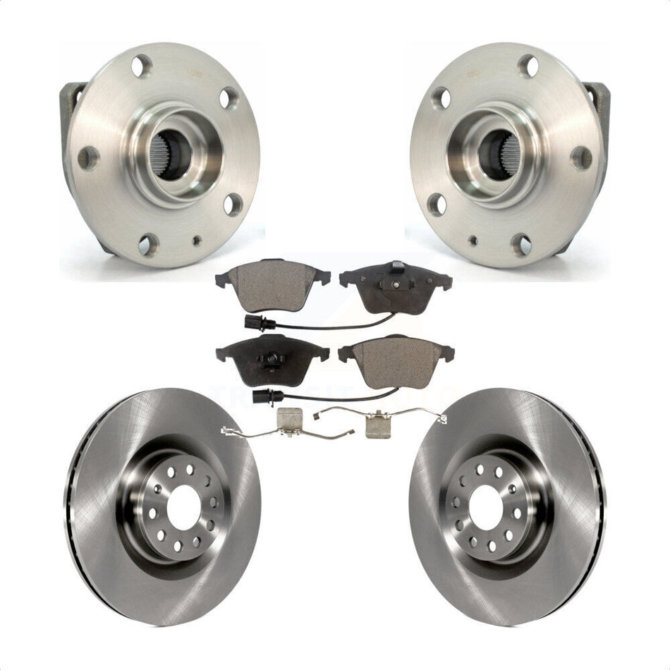 Front Hub Bearing Brake Rotor Pads Kit For Volkswagen R32 With 345mm Diameter KBB-127995