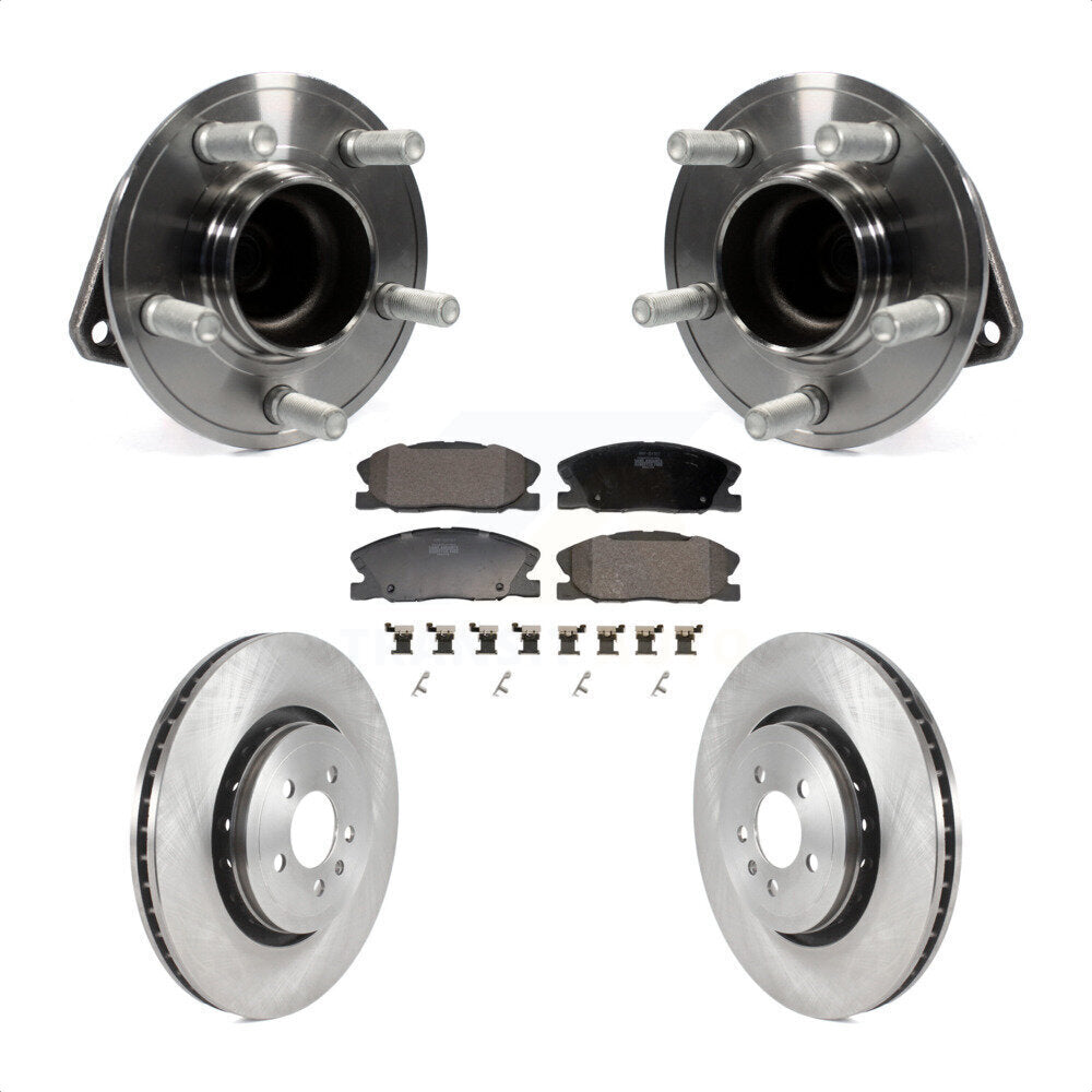 Front Hub Bearing Brake Rotor & Pad Kit For Dodge Charger With 370mm Diameter KBB-127996