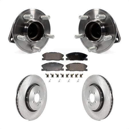 Front Hub Bearing Brake Rotor & Pad Kit For Dodge Charger With 370mm Diameter KBB-127996