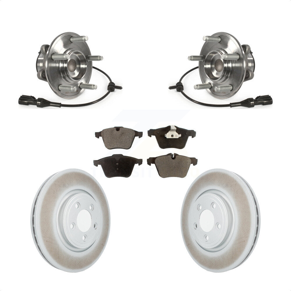 Front Hub Bearing Coat Brake Rotor Pads Kit For Jaguar XF With 326mm Diameter KBB-128013