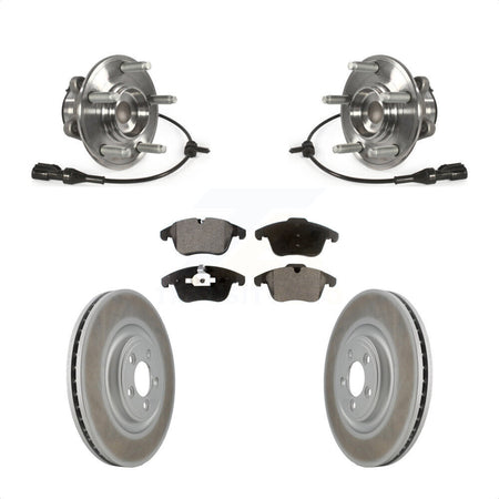 Front Hub Bearing Coat Brake Rotor Pads Kit For Jaguar XF With 354mm Diameter KBB-128015