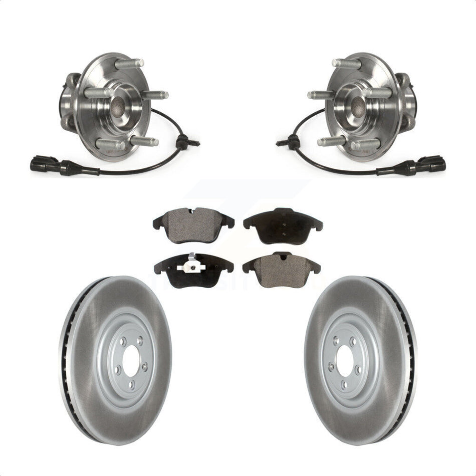 Front Hub Bearing Coat Brake Rotor Pads Kit For Jaguar XF With 380mm Diameter KBB-128016
