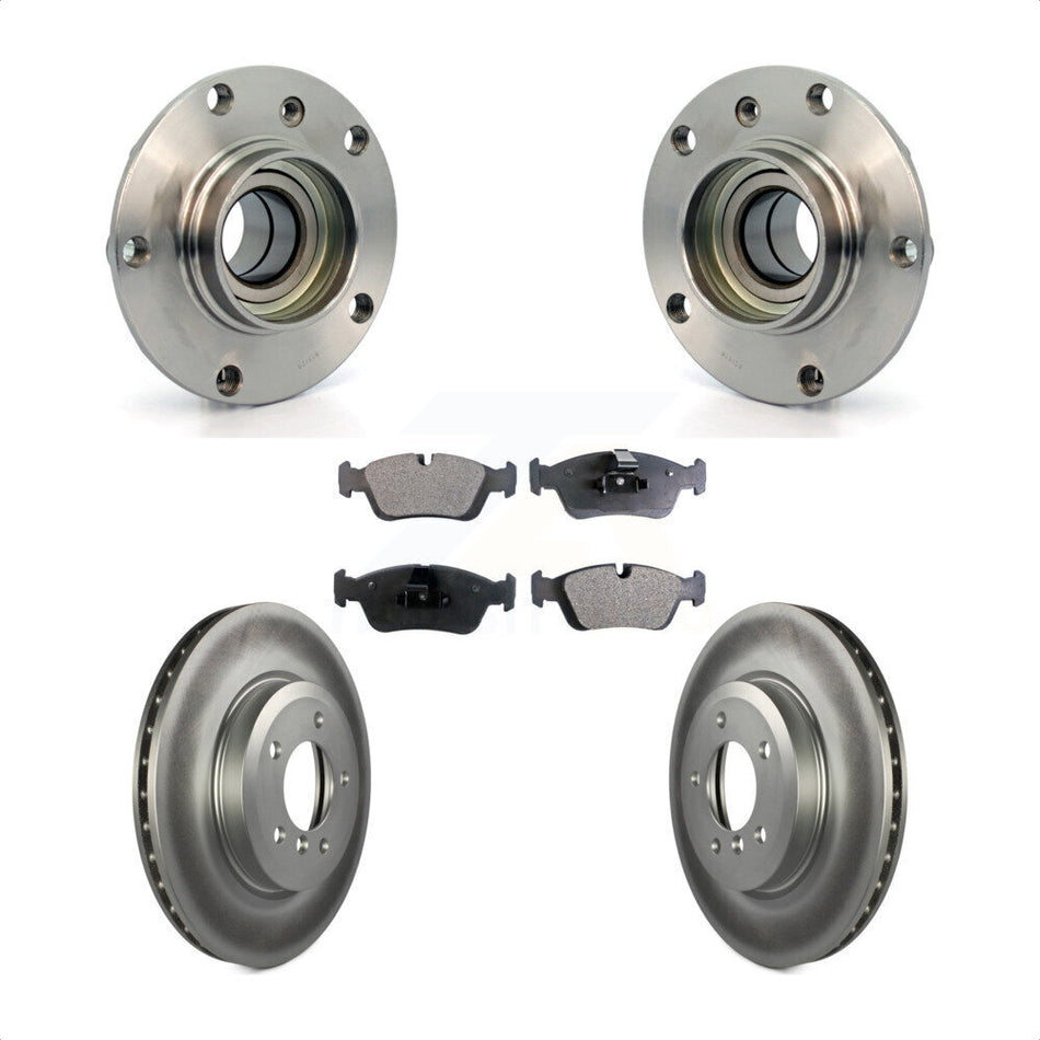 Front Hub Bearing Coated Brake Rotor Pad Kit For BMW 320i With 325mm Diameter KBB-128018