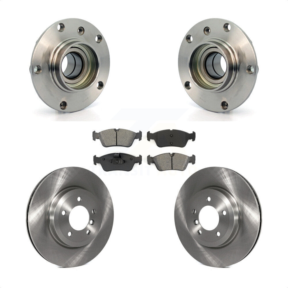 Front Hub Bearing Brake Rotor Pads Kit For 01-05 BMW 320i With 325mm Diameter KBB-128020