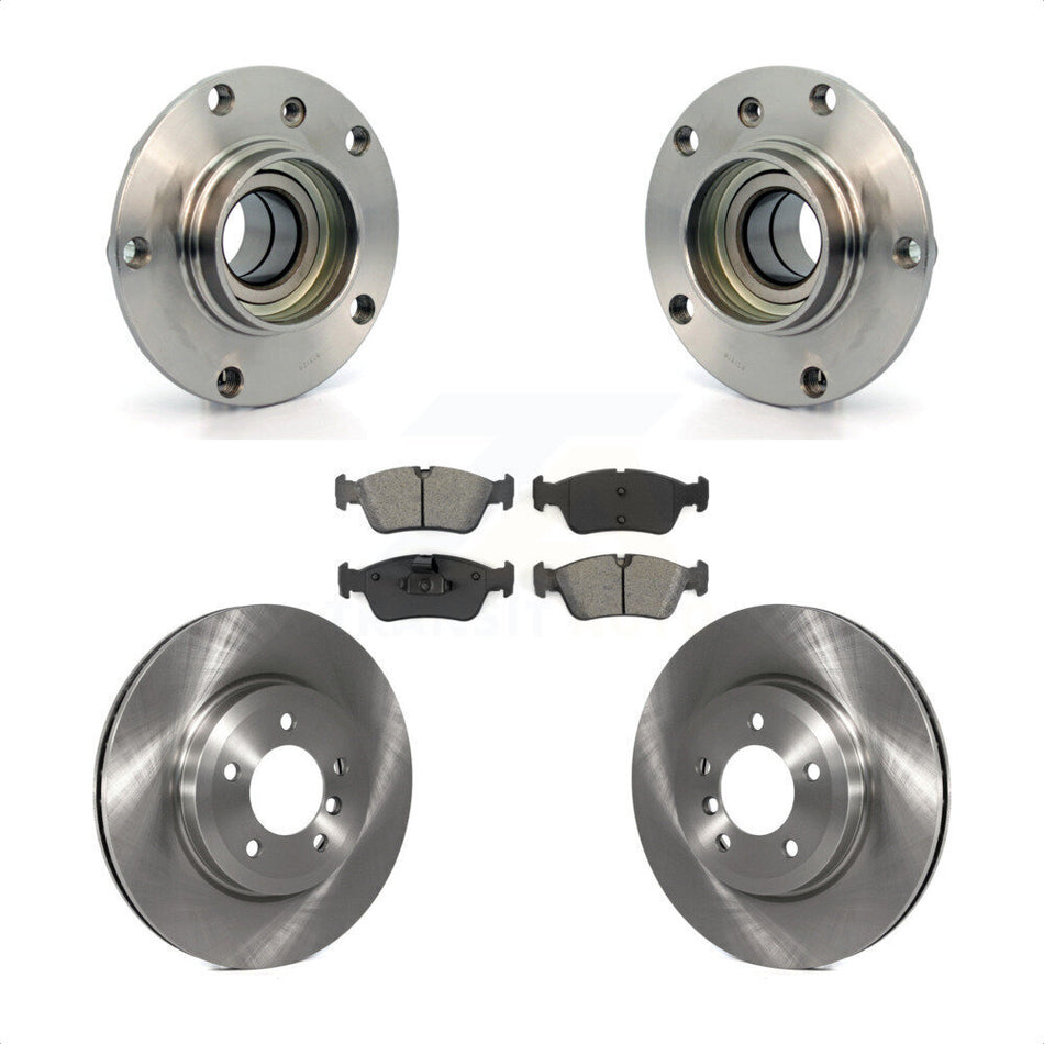 Front Hub Bearing Brake Rotor Pads Kit For 01-05 BMW 320i With 325mm Diameter KBB-128020
