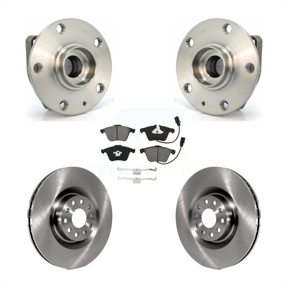 Front Hub Bearing Brake Rotor Pads Kit For Volkswagen R32 With 345mm Diameter KBB-128021