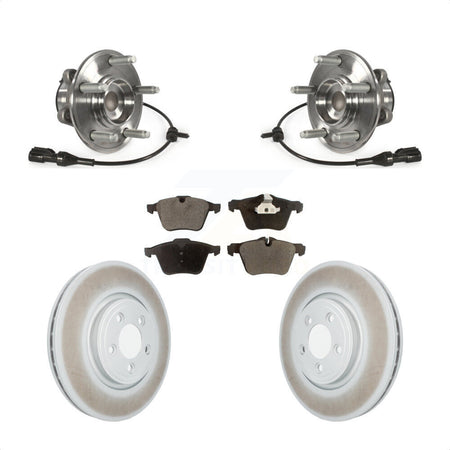 Front Hub Bearing Coat Brake Rotor Pads Kit For Jaguar XF With 326mm Diameter KBB-128024