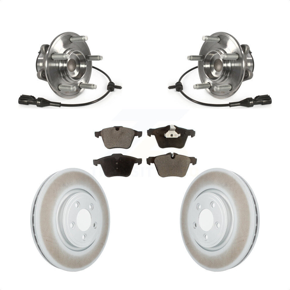 Front Hub Bearing Coat Brake Rotor Pads Kit For Jaguar XF With 326mm Diameter KBB-128024