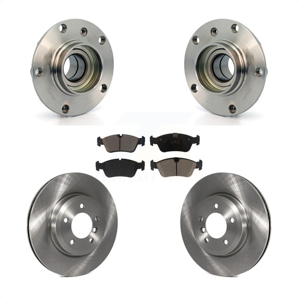 Front Hub Bearing Brake Rotor Pads Kit For 01-05 BMW 320i With 325mm Diameter KBB-128033