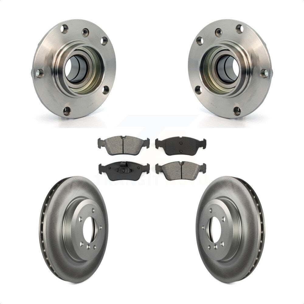 Front Hub Bearing Coated Brake Rotor Pad Kit For BMW 320i With 325mm Diameter KBB-128048