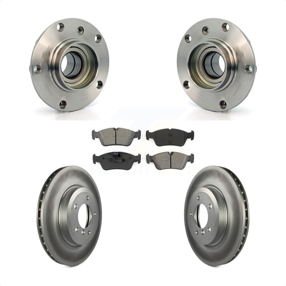 Front Hub Bearing Coated Brake Rotor Pad Kit For BMW 320i With 325mm Diameter KBB-128048