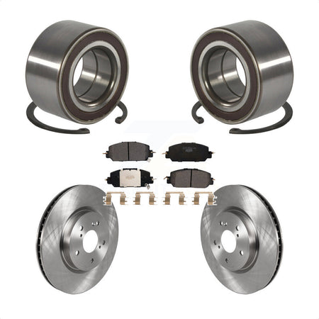 Front Wheel Bearing Disc Brake Rotors And Ceramic Pads Kit For Honda CR-V KBB-128104