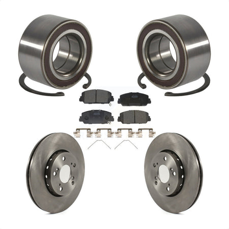 Front Wheel Bearing Disc Brake Rotors And Ceramic Pads Kit For Acura RLX KBB-128107