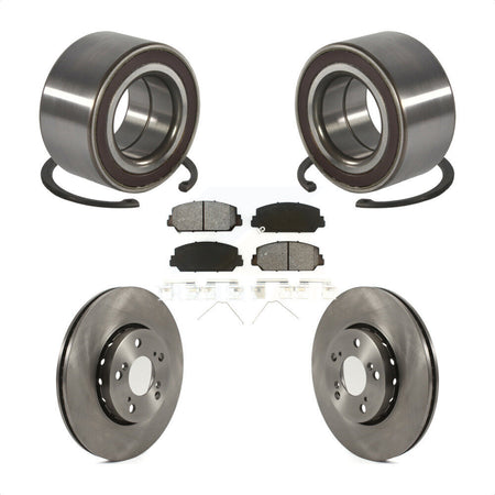 Front Wheel Bearing Disc Brake Rotors And Semi-Metallic Pads Kit For Acura RLX KBB-128154