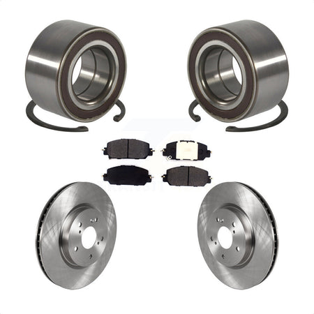 Front Wheel Bearing Disc Brake Rotors And Semi-Metallic Pads Kit For Honda CR-V KBB-128156