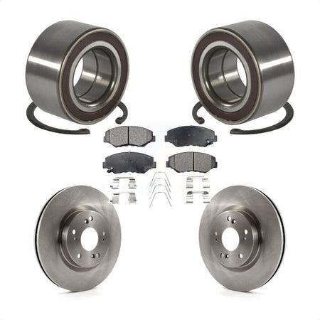 Front Wheel Bearing Disc Brake Rotors And Pads Kit For 2012-2016 Honda CR-V FWD KBB-128160