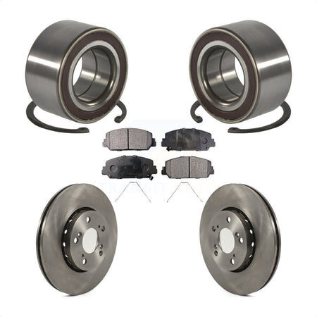 Front Wheel Bearing Disc Brake Rotors And Semi-Metallic Pads Kit For Acura RLX KBB-128165