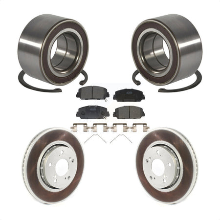 Front Wheel Bearing Coated Disc Brake Rotors And Ceramic Pads Kit For Acura RLX KBB-128169