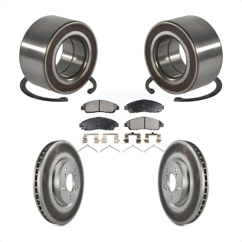 Front Wheel Bearing Coat Brake Rotor Pads Kit For 2014-2020 Acura RLX Sport Hybrid SH-AWD KBB-128170
