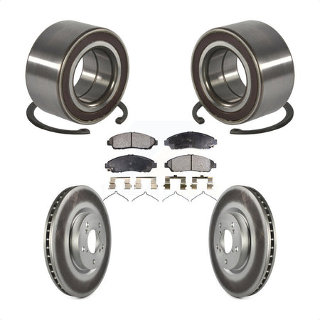 Front Wheel Bearing Coat Brake Rotor Pads Kit For 2014-2020 Acura RLX Sport Hybrid SH-AWD KBB-128170