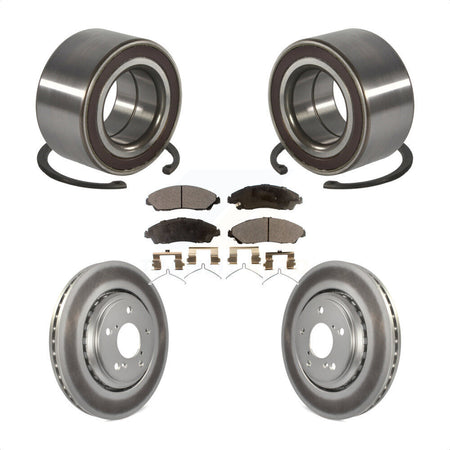 Front Wheel Bearing Coated Disc Brake Rotor And Ceramic Pad Kit For Honda Pilot Acura MDX KBB-128171