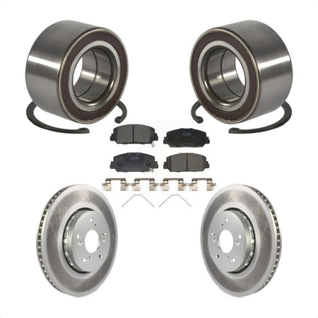 Front Wheel Bearing Coated Disc Brake Rotors And Ceramic Pads Kit For 2013-2018 Acura RDX KBB-128175