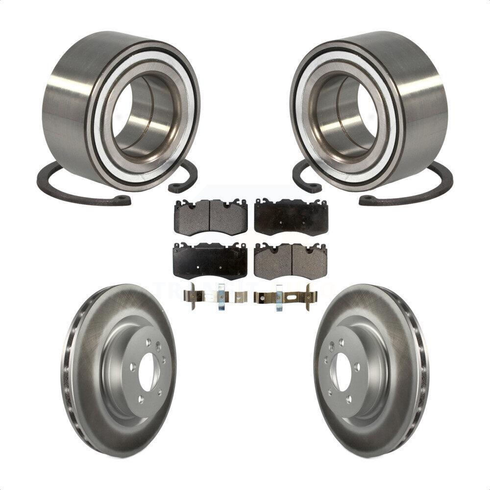 Front Wheel Bearing Coated Disc Brake Rotors And Pads Kit For 2016 Land Rover Range 3.0L KBB-128193