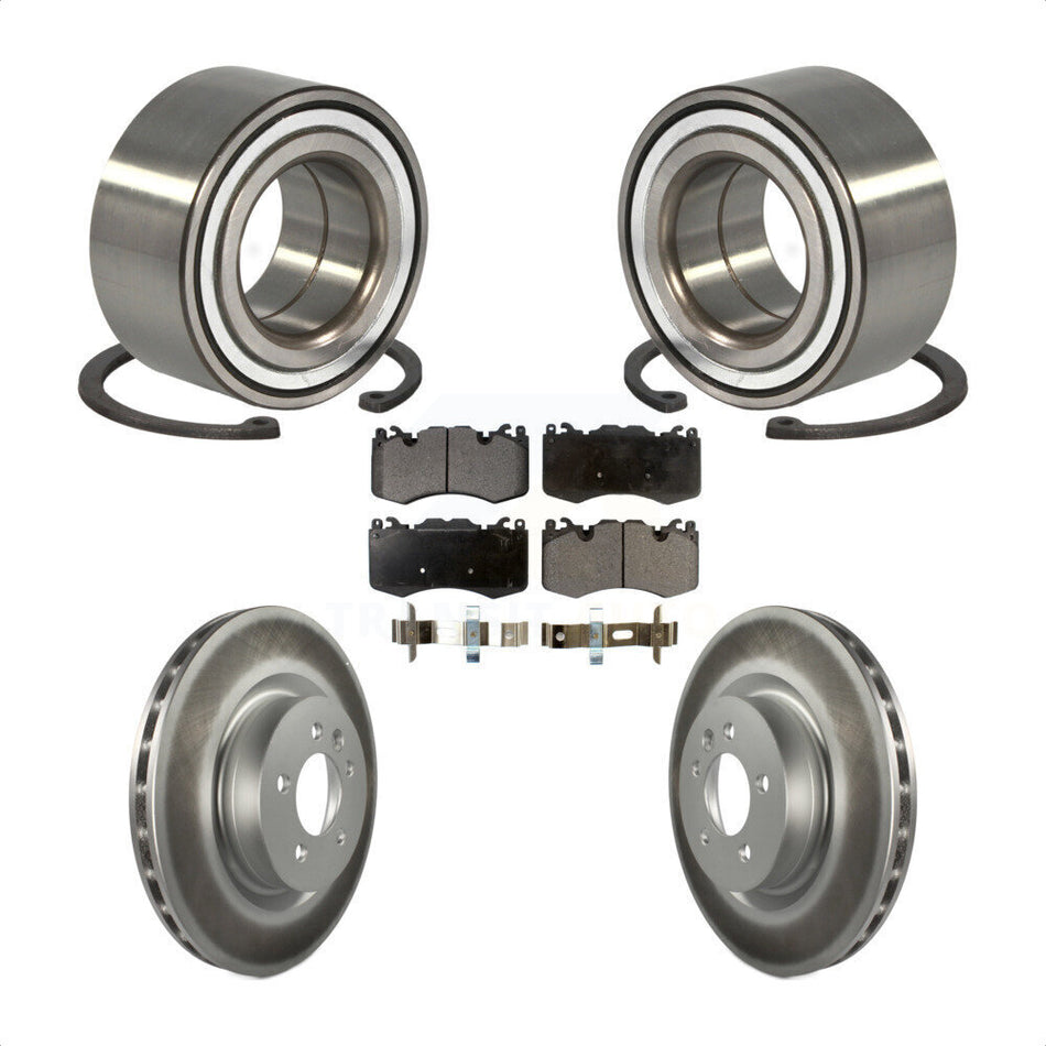 Front Wheel Bearing Coated Disc Brake Rotors And Pads Kit For 2016 Land Rover Range 3.0L KBB-128193