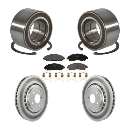 Front Wheel Bearing Coated Disc Brake Rotors And Pads Kit For 2014-2016 Acura MDX KBB-128198