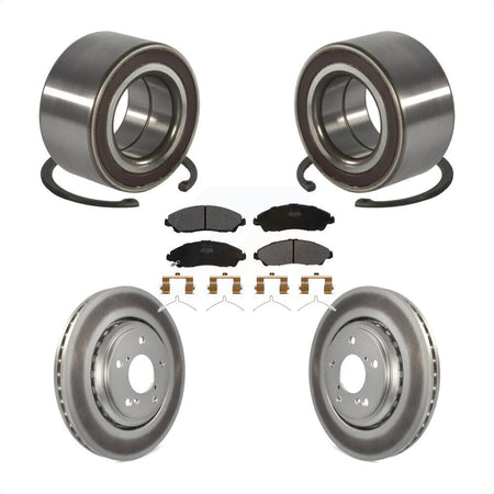 Front Wheel Bearing Coated Disc Brake Rotors And Pads Kit For Honda Pilot Acura MDX KBB-128199