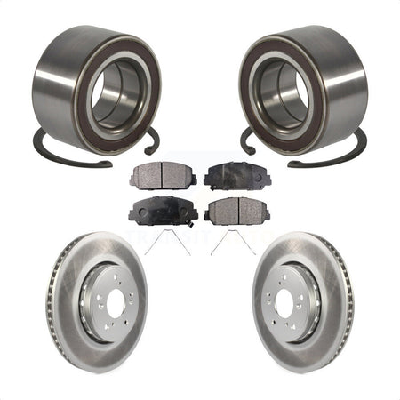 Front Wheel Bearing Coated Disc Brake Rotors And Pads Kit For 2013-2018 Acura RDX KBB-128200