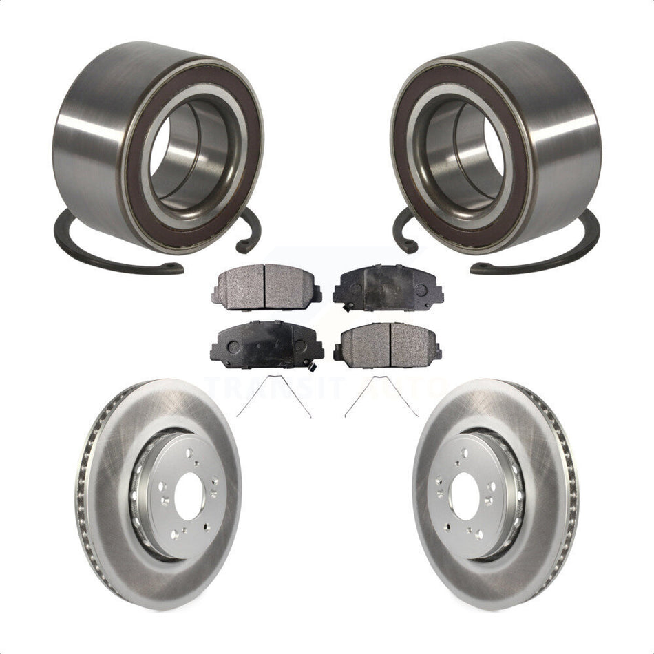 Front Wheel Bearing Coated Disc Brake Rotors And Pads Kit For 2013-2018 Acura RDX KBB-128200