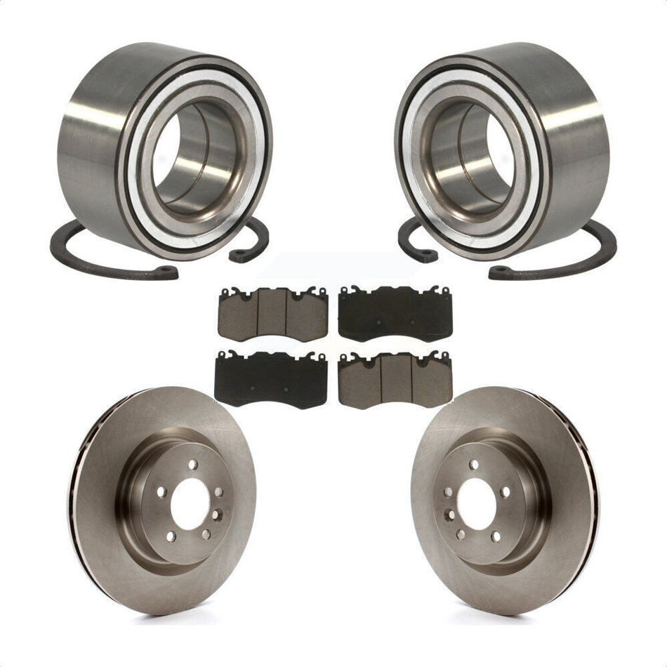 Front Wheel Bearing Disc Brake Rotors And Ceramic Pads Kit For 2016 Land Rover Range 3.0L KBB-128201