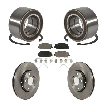 Front Wheel Bearing Disc Brake Rotors And Ceramic Pads Kit For Acura RLX KBB-128203