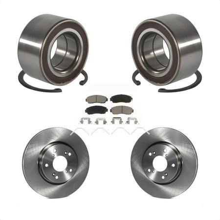Front Wheel Bearing Disc Brake Rotors And Ceramic Pads Kit For Honda CR-V KBB-128208