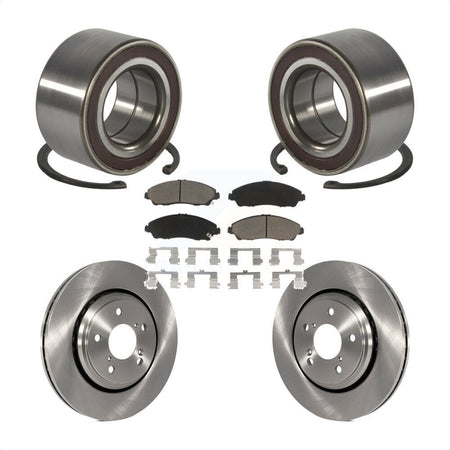 Front Wheel Bearing Disc Brake Rotors And Ceramic Pads Kit For Honda Pilot Acura MDX KBB-128211