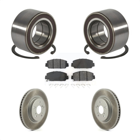 Front Wheel Bearing Coated Disc Brake Rotors And Semi-Metallic Pads Kit For Honda CR-V KBB-128212