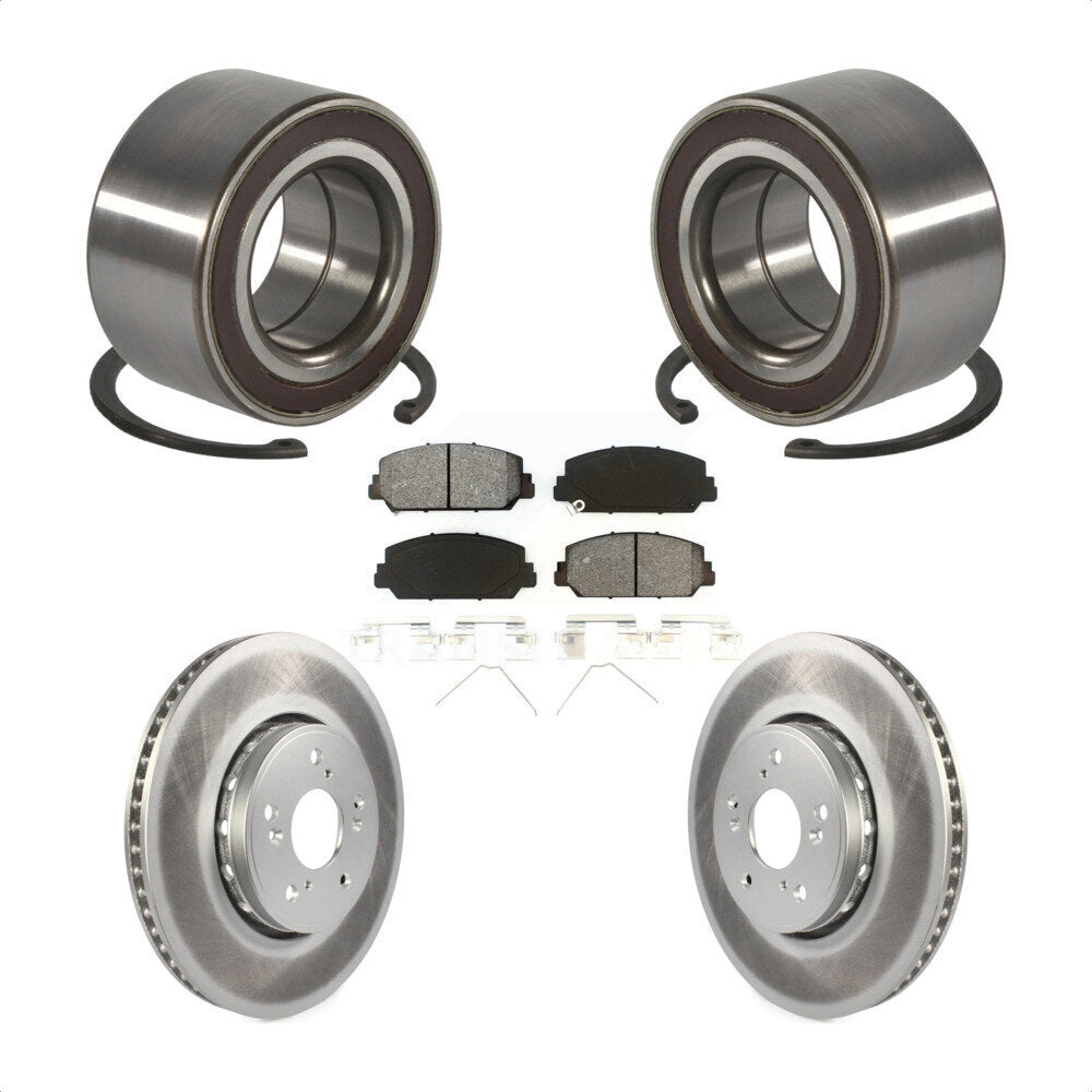 Front Wheel Bearing Coated Disc Brake Rotors And Pads Kit For 2013-2018 Acura RDX KBB-128216