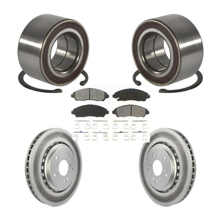Front Wheel Bearing Coated Disc Brake Rotors And Pads Kit For 2014-2016 Acura MDX KBB-128217