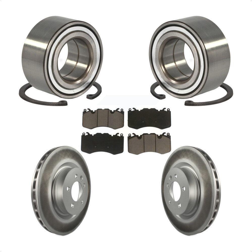 Front Wheel Bearing Coated Disc Brake Rotors And Pads Kit For 2016 Land Rover Range 3.0L KBB-128221