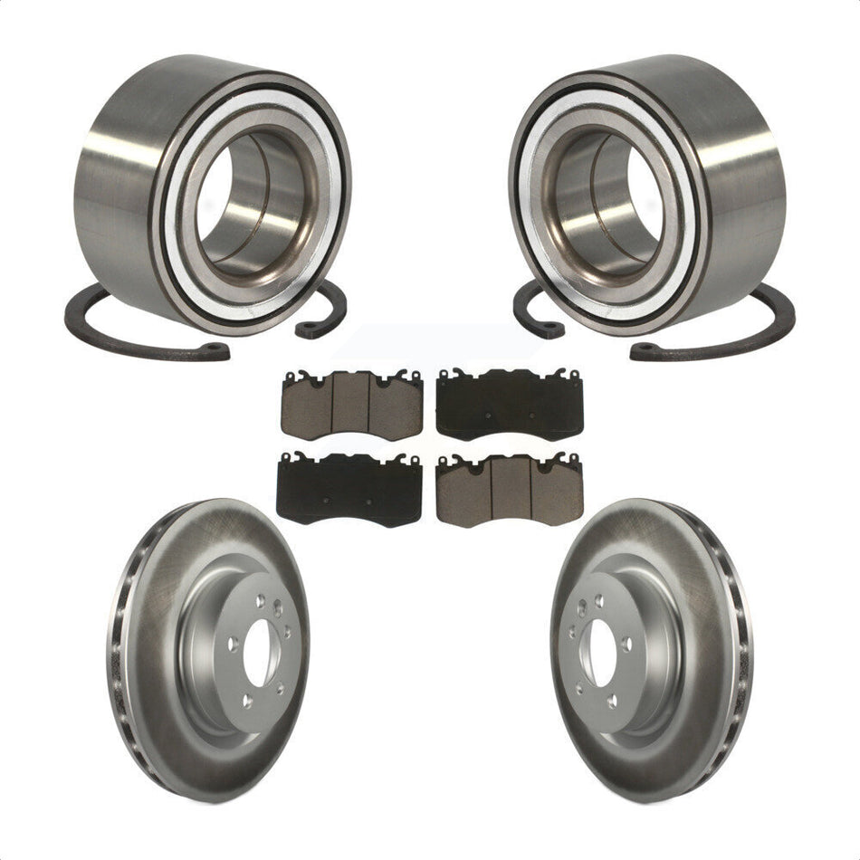 Front Wheel Bearing Coated Disc Brake Rotors And Pads Kit For 2016 Land Rover Range 3.0L KBB-128221