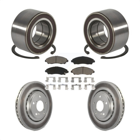 Front Wheel Bearing Coated Disc Brake Rotor And Ceramic Pad Kit For Honda Pilot Acura MDX KBB-128233