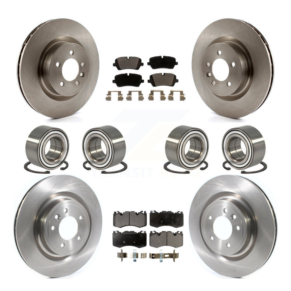Front Rear Bearings Disc Brake Rotors And Pads Kit (10Pc) For 2016 Land Rover Range 3.0L KBB-128298