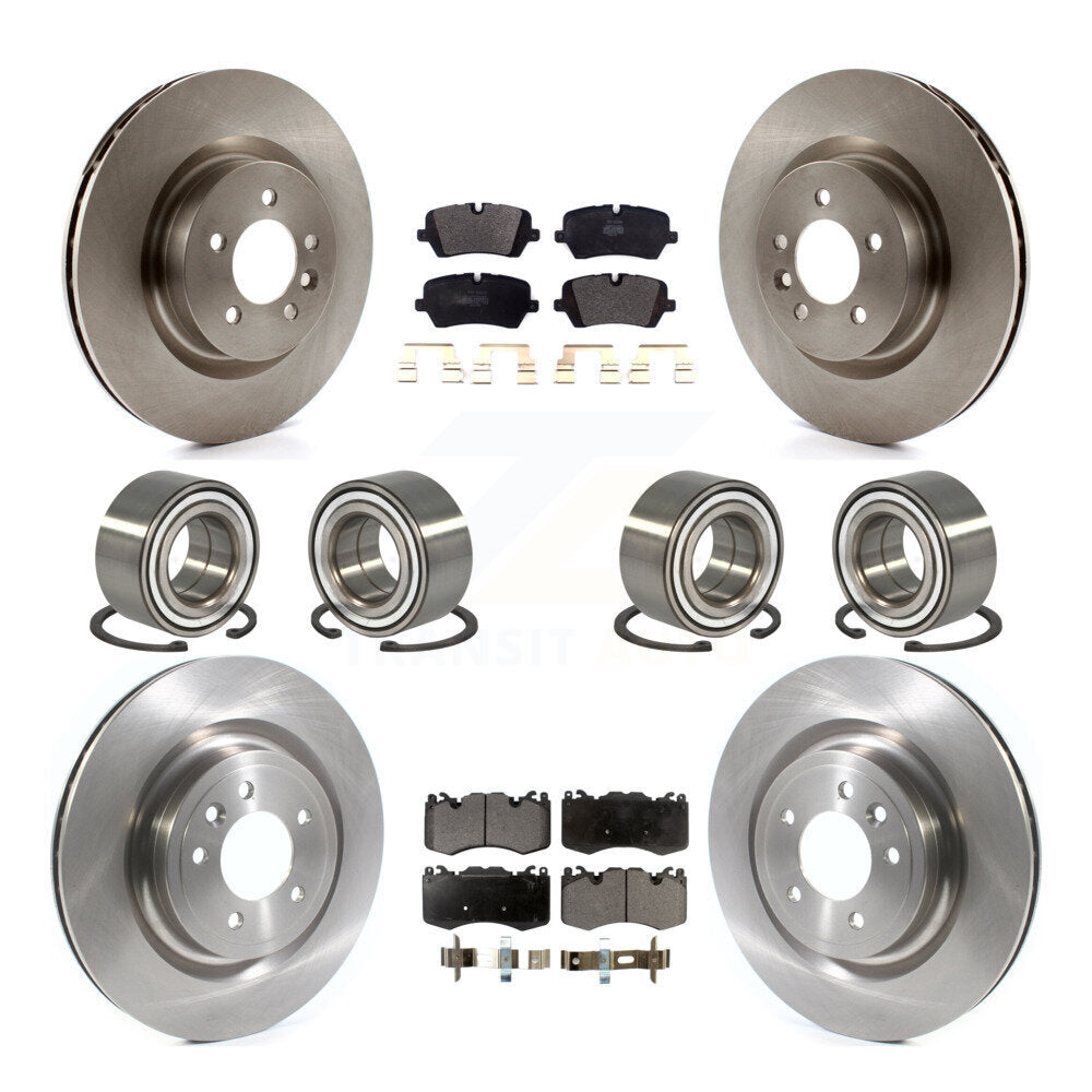 Front Rear Bearings Disc Brake Rotors And Pads Kit (10Pc) For 2016 Land Rover Range 3.0L KBB-128300