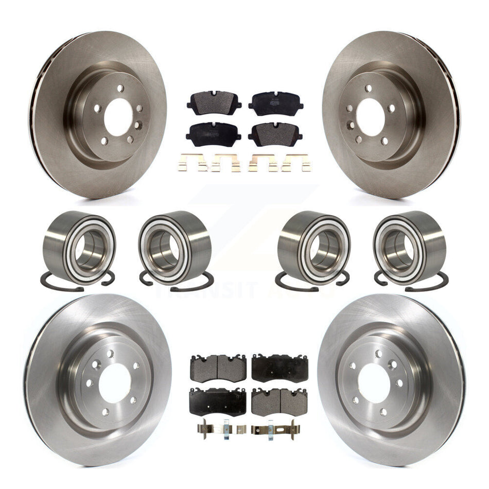 Front Rear Bearings Disc Brake Rotors And Pads Kit (10Pc) For 2016 Land Rover Range 3.0L KBB-128300