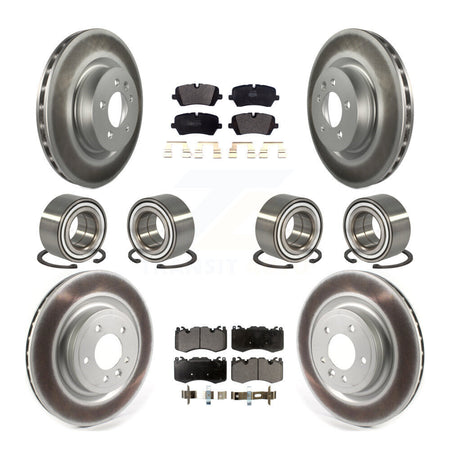 Front Rear Bearing Coated Disc Brake Rotor Pads Kit (10Pc) For 2016 Land Rover Range 3.0L KBB-128302
